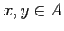 $x,y\in A$