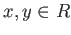 $%
x,y\in R$