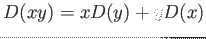 $D(xy)=xD(y)+yD(x)$