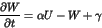 \begin{displaymath}
\frac{ \partial W}{ \partial t} = \alpha U - W + \gamma
\end{displaymath}