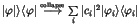 $\vert\varphi\vert \rangle \langle \varphi\vert \stackrel{\mbox{\rm {\tiny colla...
...arrow} \sum\limits_i\vert c_i\vert^2 \vert\varphi_i\rangle\langle\varphi_i\vert$