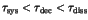 $\tau_{{\rm sys}} < \tau_{{\rm dec}} < \tau_{{\rm diss}}$